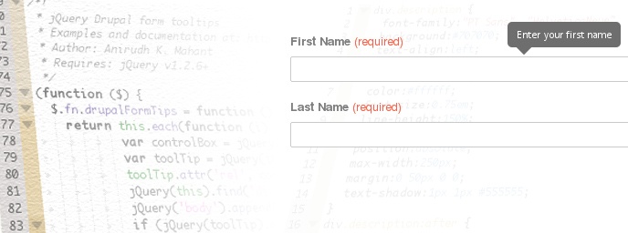 Uncluttered Drupal form tooltips with jQuery Uncluttered Drupal form tooltips with jQuery