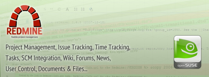 Installing Redmine on OpenSuSE Linux 12.2 Installing Redmine on OpenSuSE Linux 12.2