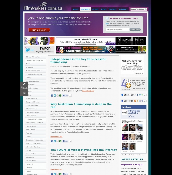 FilmMakers Australia - Australian Film Making directory for Film-Makers